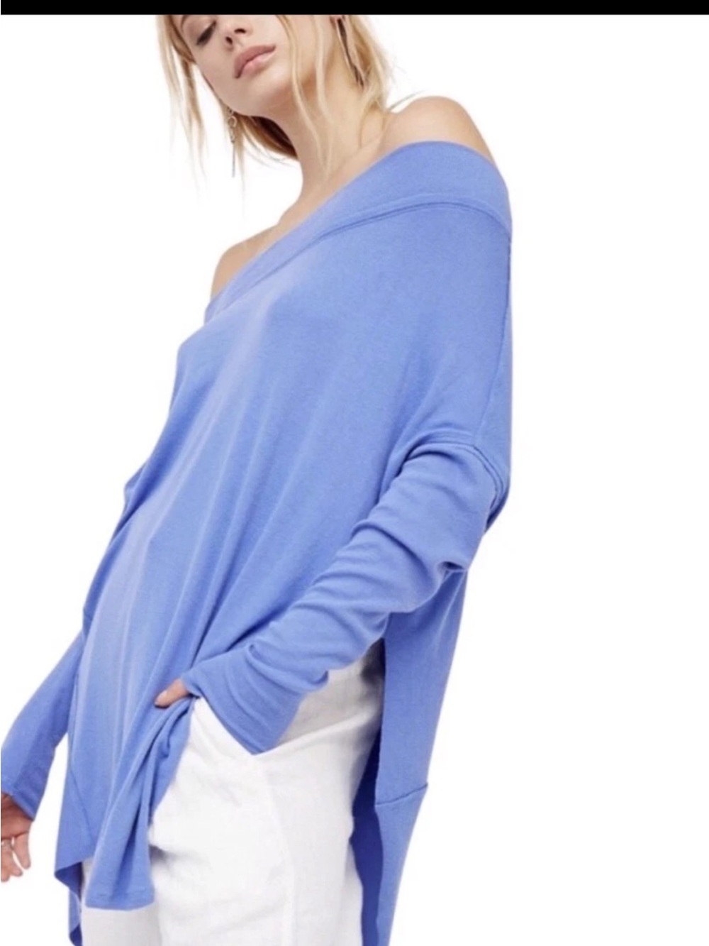 Free People We The Free People Grapevine Tunic Sky Blue Small